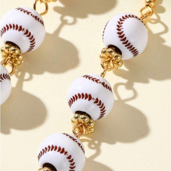Earrings- Baseball dangle, earrings .These earrings are unique nwt - Picture 4 of 8